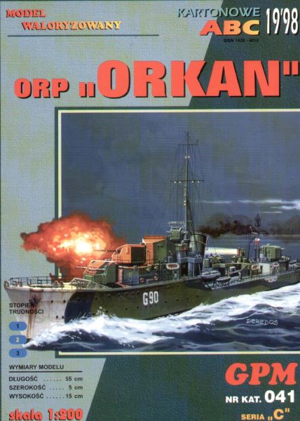 Zerstörer ORP Orkan (ex.britische HMS Myrmidon) M-Class 1:200