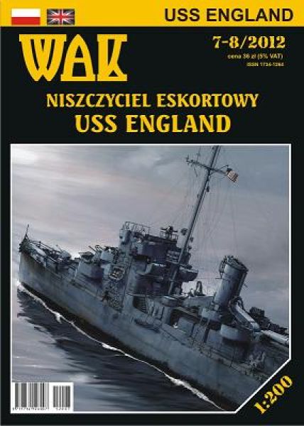 Kartonmodell Amerikanischer Zerstörer USS England 1:200 WAK 