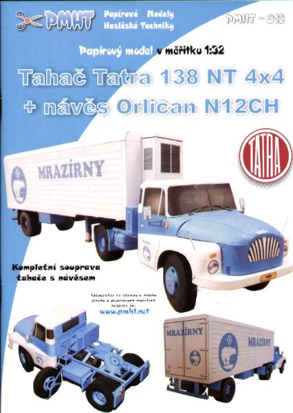 Zugmaschine Tatra 138 NT 4x4 +Kühlauflieger Orlican N12CH "Tiefkuhlkost" 1:32
