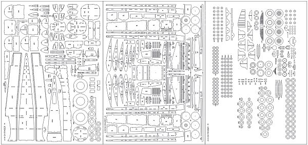 Spanten-/Rad-/Detailsatz für Träger-Stürztorpedobomber Douglas A-1H Skyraider 1:33 (GPM 572)