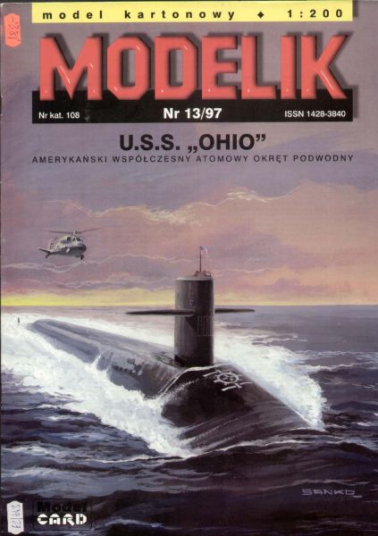 atomares U-Boot USS Ohio SSBN-726 1:200 Originalausgabe
