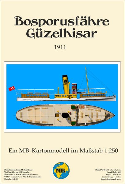Bosporus-Fähre "Gizelhisar" (1911) 1:250 inkl. LC-Satz, deutsche Anleitung
