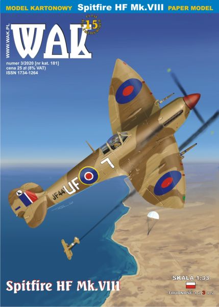 britischer Jäger Supermarine Spitfire HF Mk. VIII 1:33 präzise/einfach