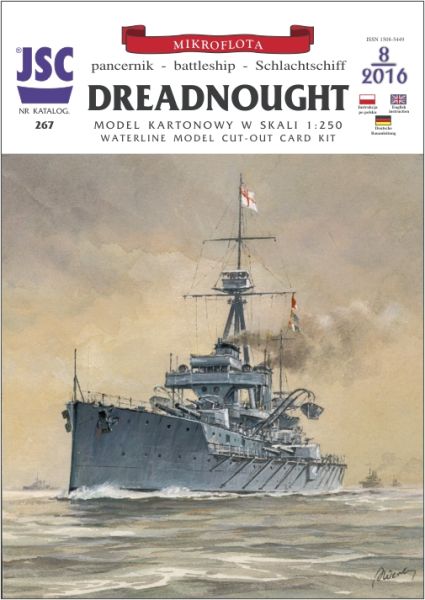 britisches Panzerschiff HMS Dreadnought (1907) 1:250 übersetzt
