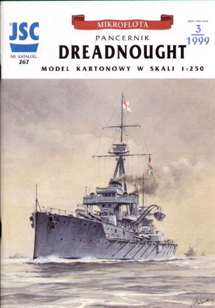 britisches Panzerschiff HMS Dreadnought (1907) 1:250 Erstausgabe