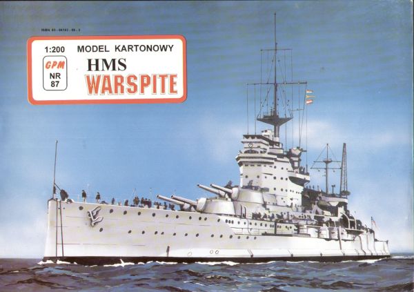 britisches Panzerschiff HMS Warspite (1943) 1:200