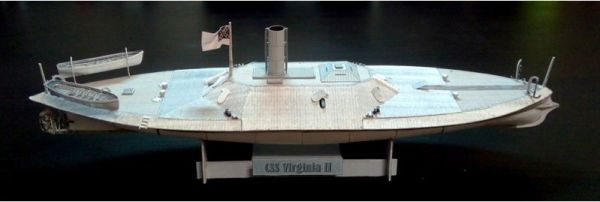 ein "stählernes Monster", das Widderschiff (Monitor) CSS Virginia II (1864) 1:200 deutsche Anleitung
