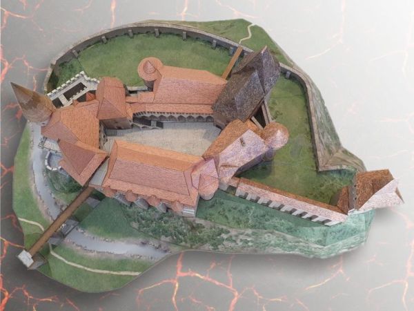 Felsenburg Corvin (Schloss Hunedoara, Eisenmark) aus Siebenbürgen (Transsilvanien) 1:300