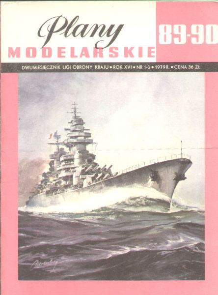 französisches Panzerschiff Richelieu 1:100 (Modellbaupläne) Nr.89-90