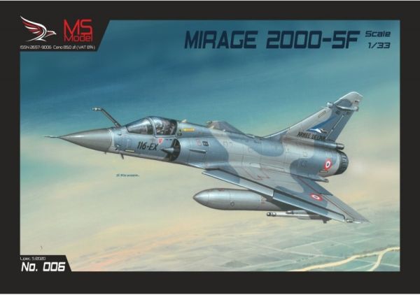 französischer Mehrzweckkampfflugzeug Dassault Mirage 2000-5F der Armée de l'Air (April 2012) 1:33 präzise