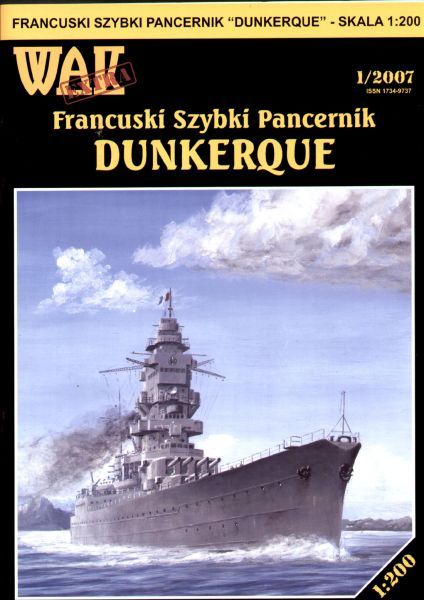 französisches Panzerschiff Dunkerque (1940) 1:200 übersetzt, inkl. Spantensatz