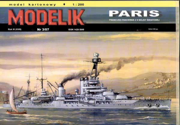 französisches Panzerschiff Paris (1940) 1:200 übersetzt, Offsetdruck