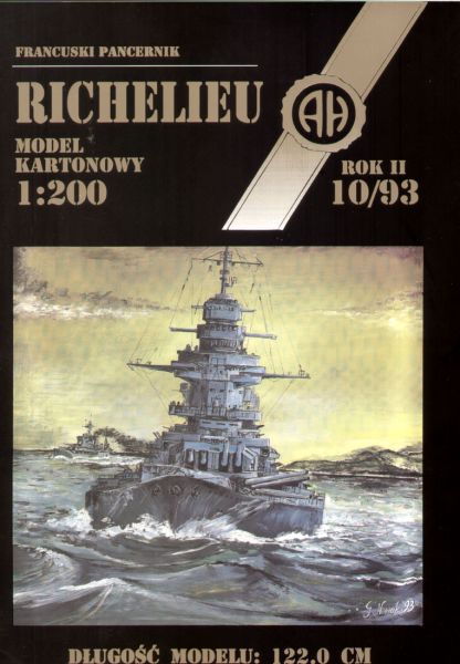 französisches Panzerschiff Richelieu 1:200 (Halinski, 2.Auflage),  ANGEBOT