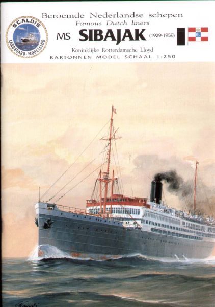 holländischer Dampfer MS Sibajak (1929 - 1959) 1:250