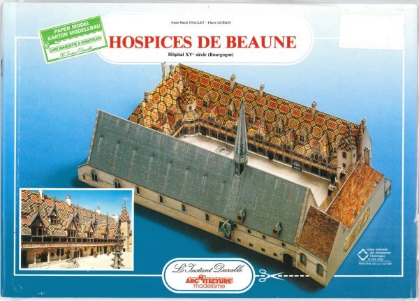 spätgotisches Hospices / Krankenhaus de Beaune (Hotel-Dieu) aus dem 15. Jh. Bourgogne/Frankreich 1:250