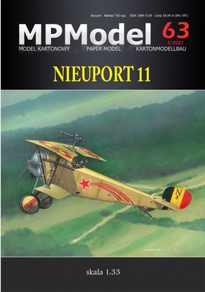 Jagdflugzeug Nieuport 11 (Nieuport Bébé) belgischer 5ème Escadrille („Les Comets“) 1:33 präzise