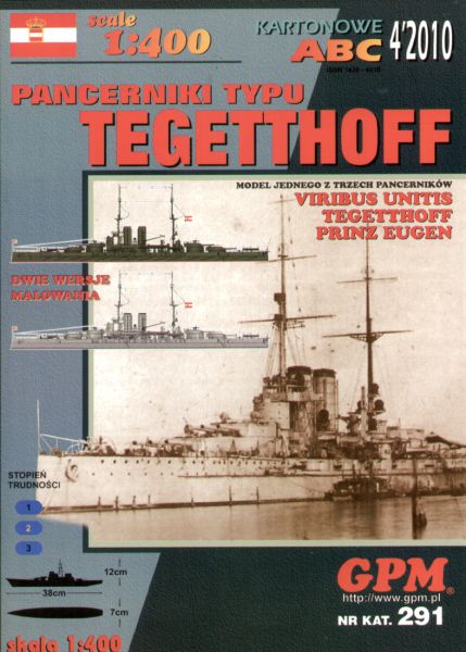 kuk Tegetthoff o. Viribus Unitis o. Prinz Eugen 1:400 übersetzt!