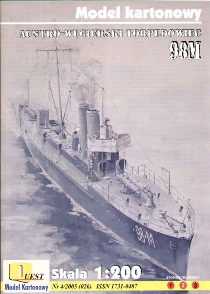 k.u.k. Torpedoboot 98M (1915) 1:200 übersetzt!