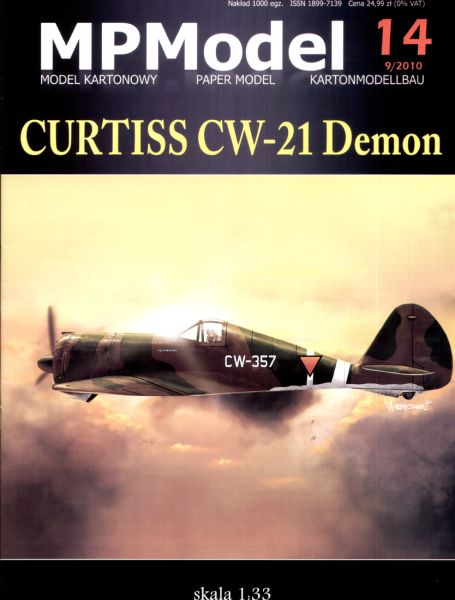 leichtes Jagdflugzeug Curtiss Wright CW-21B Demon (1942) 1:33