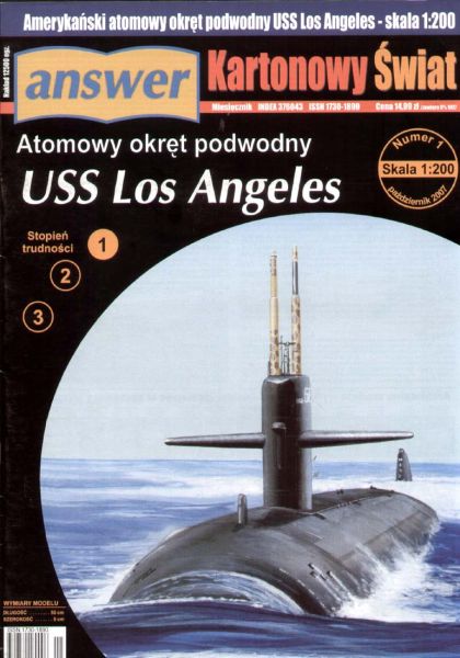 nukleargetriebenes U-Boot USS Los Angeles SSN-688  1:200