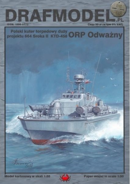 Torpedoboot ORP Odwazny (Projekt 664 Sroka II, NATO-Code: Wisla) 1:50 extrem, übersetzt