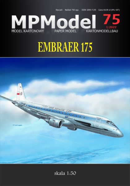 Passagierflugzeug Embraer ERJ-175LR (ERJ-170-200 LR) PLL Lot (2016) 1:50
