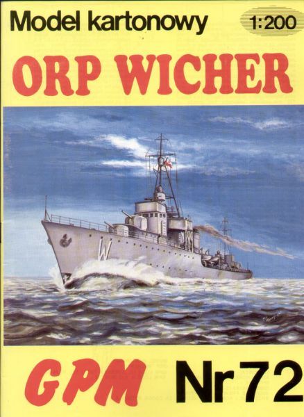 polnischer Zerstörer ORP WICHER (1937) 1:200