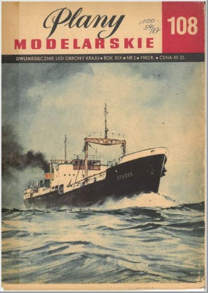 polnischer Kohle-Erz-Frachter SOLDEK aus dem Jahr 1948 1:100 (1:50) Baupläne