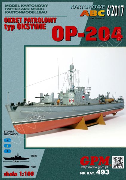 polnisches Patrouillenboot Projekt 9 OP-204 Typ Oksywie (1958) 1:100 inkl. LC-Spanten-/Detailsatz