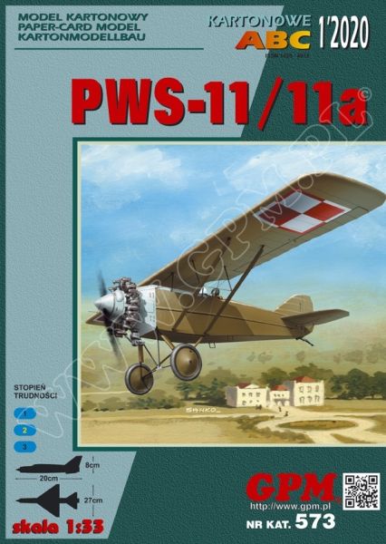 polnisches Schulflugzeug PWS-11 oder optional PWS-11a (1929) 1:33