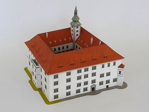 Renaissance-Schloss aus Uhersky Ostroh (Ungarisch Ostra(u)) in Tschechien aus dem 16. Jh. 1:200