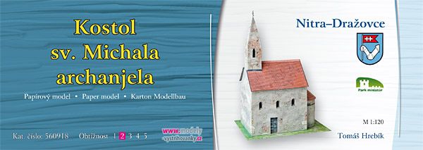römanische Kirche des Hl. Michael (12. Jh.) Nitra-Dražovce, Slowakei 1:120