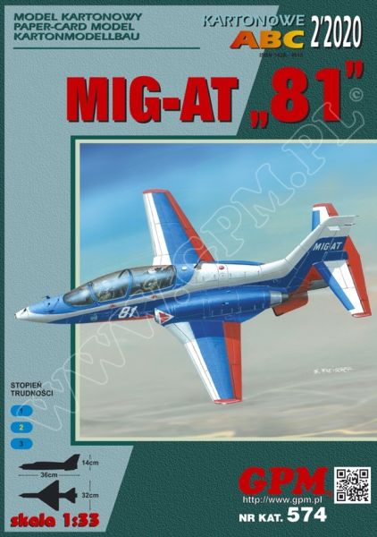 russischer Trainer MiG-AT „weiße 81“ inkl. LC-Satz 1:33 extrem präzise