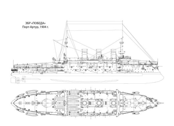 russisches Linienschiff Pobeda (1904) 1:200 extrem³