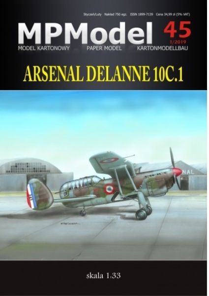 schweres Jagdflugzeug (Tandemflugzeug) Arsenal Delanne 10C.1 (1938) 1:33