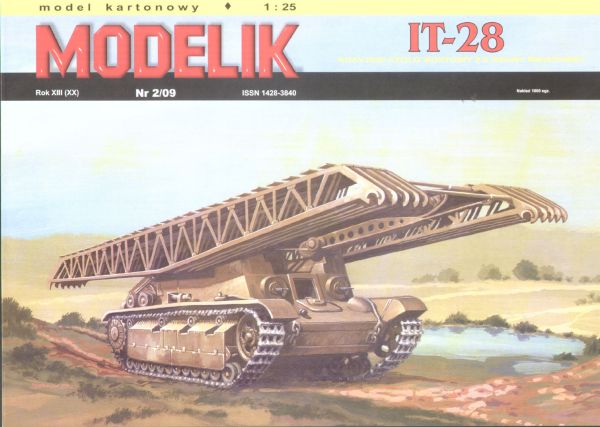 sowjetischer Brückenlegepanzer IT-28 1:25 extrem, Offsetdruck, ANGEBOT