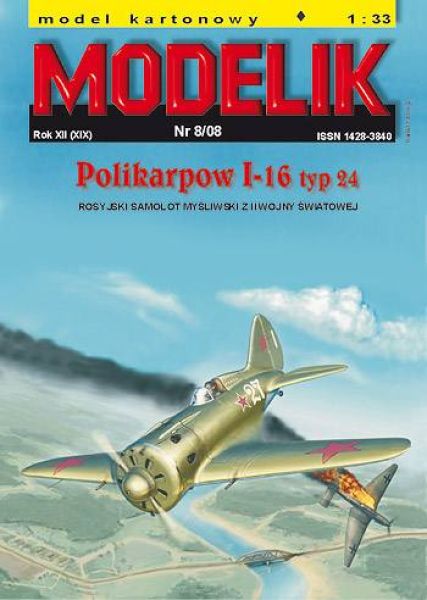 sowjetischer Jäger Polikarpow I-16 "Rata" Typ 24 (1943) 1:33 Offsetdruck