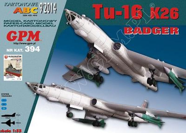 sowjetisches Bombenflugzeug Tupolew Tu-16 K26 Badger 1:33