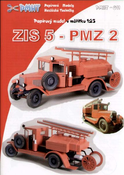 sowjetisches Feuerwehrauto LKW ZIS-5 PMZ 2 (1935) 1:25