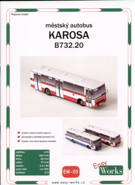 ungarischer Stadtbus Karosa B732.20 (DP Prag) 1:43
