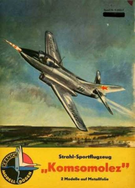 zwei Strahl-Sportflugzeuge “Komsomolez” - das Original: DDR-Verlag Kranich (1962) 1:50 ANGEBOT