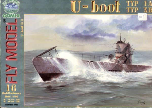 zwei U-Boote IA U-25 und XB 1:100 übersetzt
