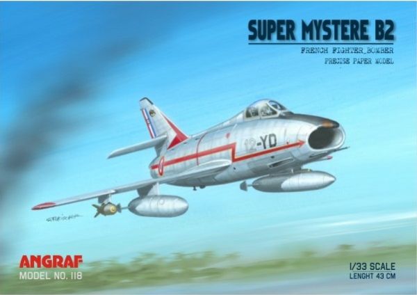 französisches Strahl-Kampfflugzeug Dassault Super Mystere B.2 1:33