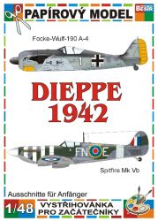Dieppe 1944 (Operation Jubilee); Focke Wulf Fw-190 A-4 und Supermarine Spitfire Mk. Vb 1:48 einfach