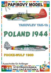 Focke Wulf Fw-190 D und Jakowlew Jak-1b "Poland 1944" 1:48 einfach