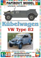 Geländewagen VW Typ 82 Kübelwagen (graue Tarnbemalung) 1:35
