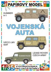 3 militärische Geländewagen Hummer H-1, Land Rover und Iveco LMV der ISAF 1:35 einfach