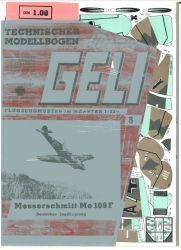 Jagdflugzeug Messerschmitt Me (Erstausgabe) 109F 1:33 deutsche Anleitung