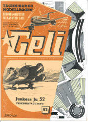 Verkehrsflugzeug Junkers Ju-52 (Erstausgabe) 1:33 glänzender Silberdruck