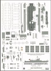 2 Mehrzweck-Landungsboote (MZL) der Bundesmarine (20 optionale Kennungen) 1:250, ANGEBOT